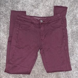 Maroon American Eagle Jeans